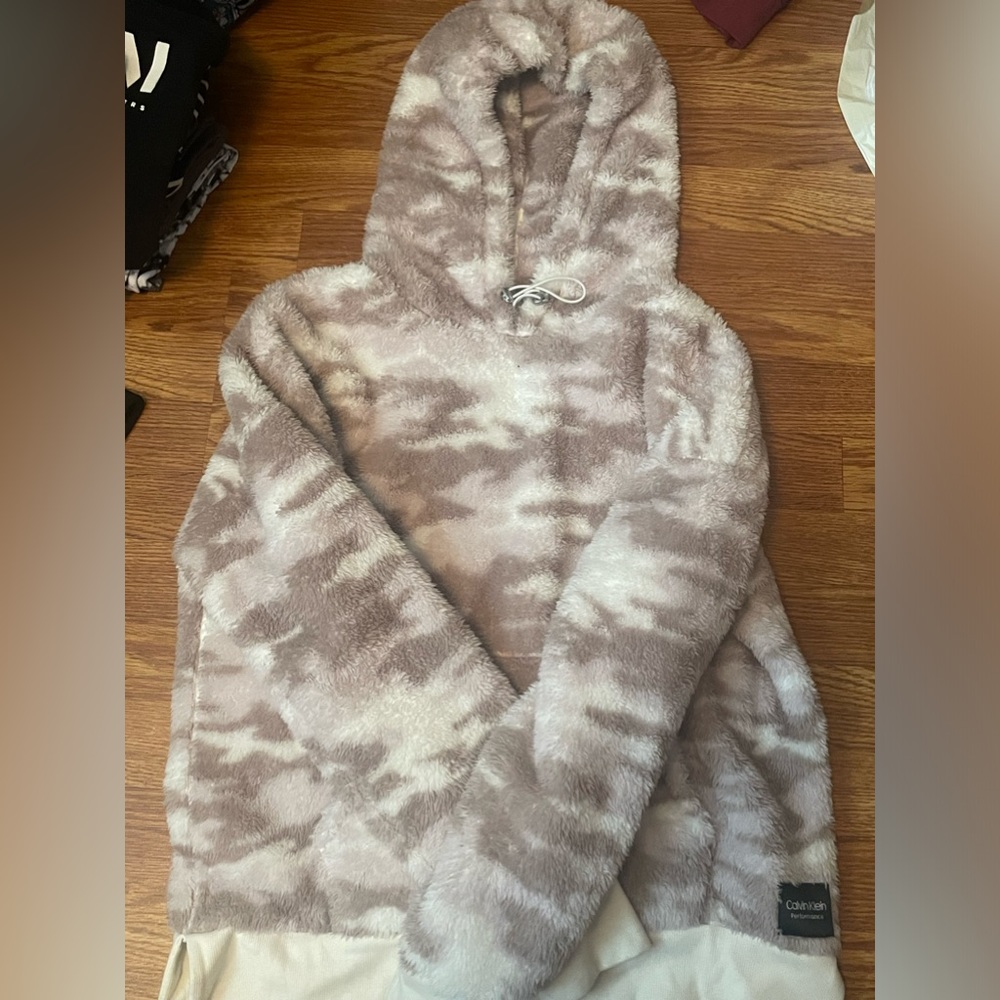 Camouflage sweater from Calvin Klein.